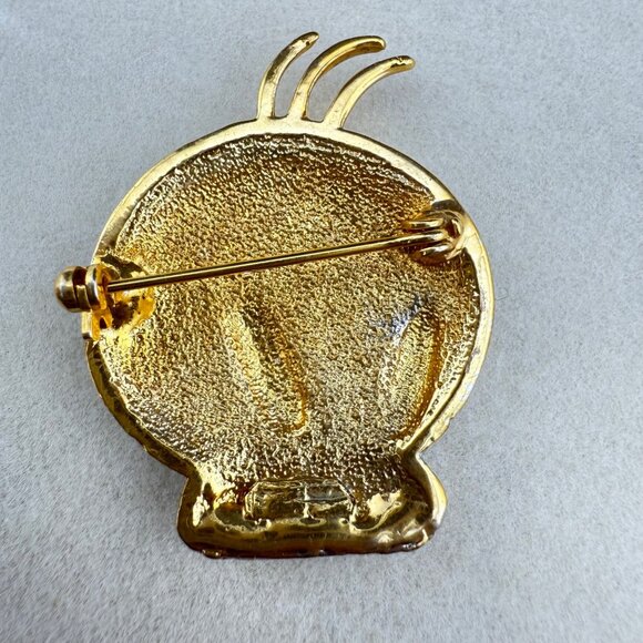 Tweety Bird Crystal Rhinestone Gold-Tone Brooch Pin Sparkling Jewelry Gift Acces - Picture 4 of 4